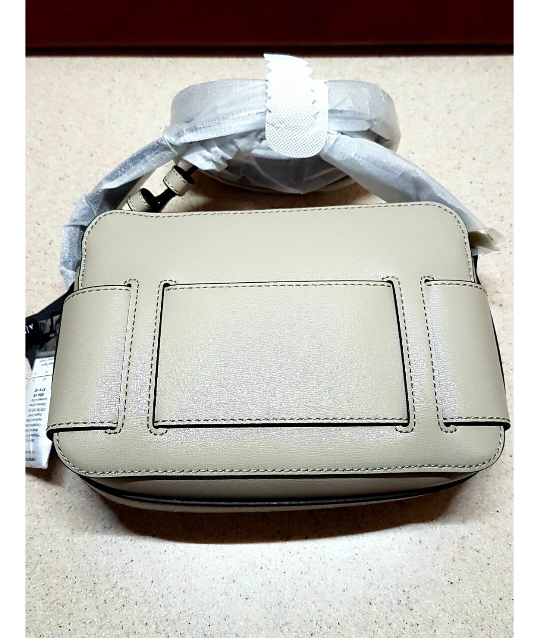 ARMANI EXCHANGE Бежевая сумка через плечо из искусственной кожи, фото 3
