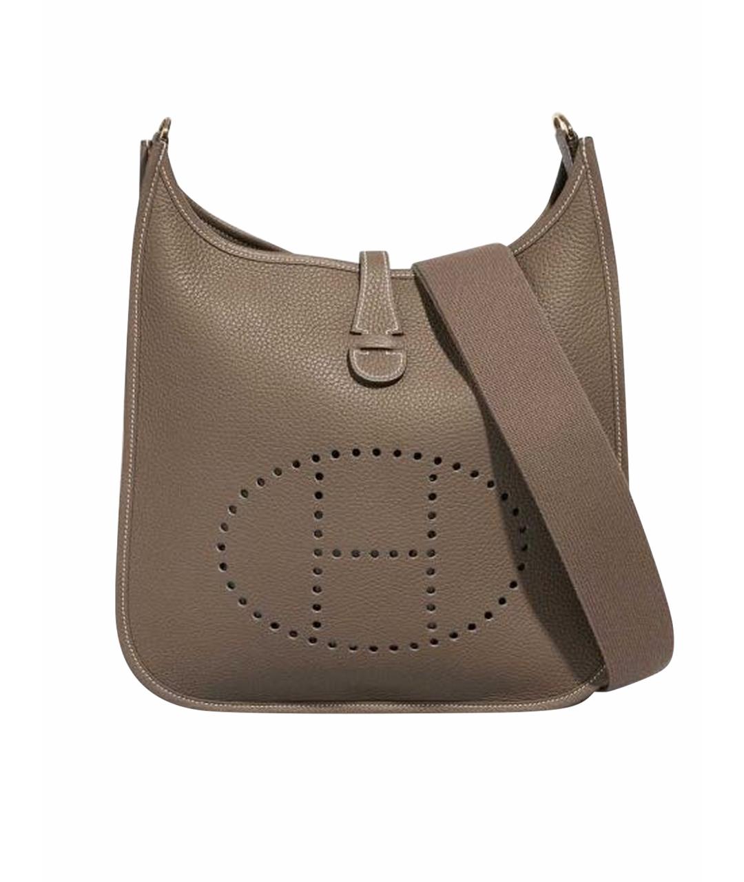 HERMES Коричневая кожаная сумка через плечо, фото 1