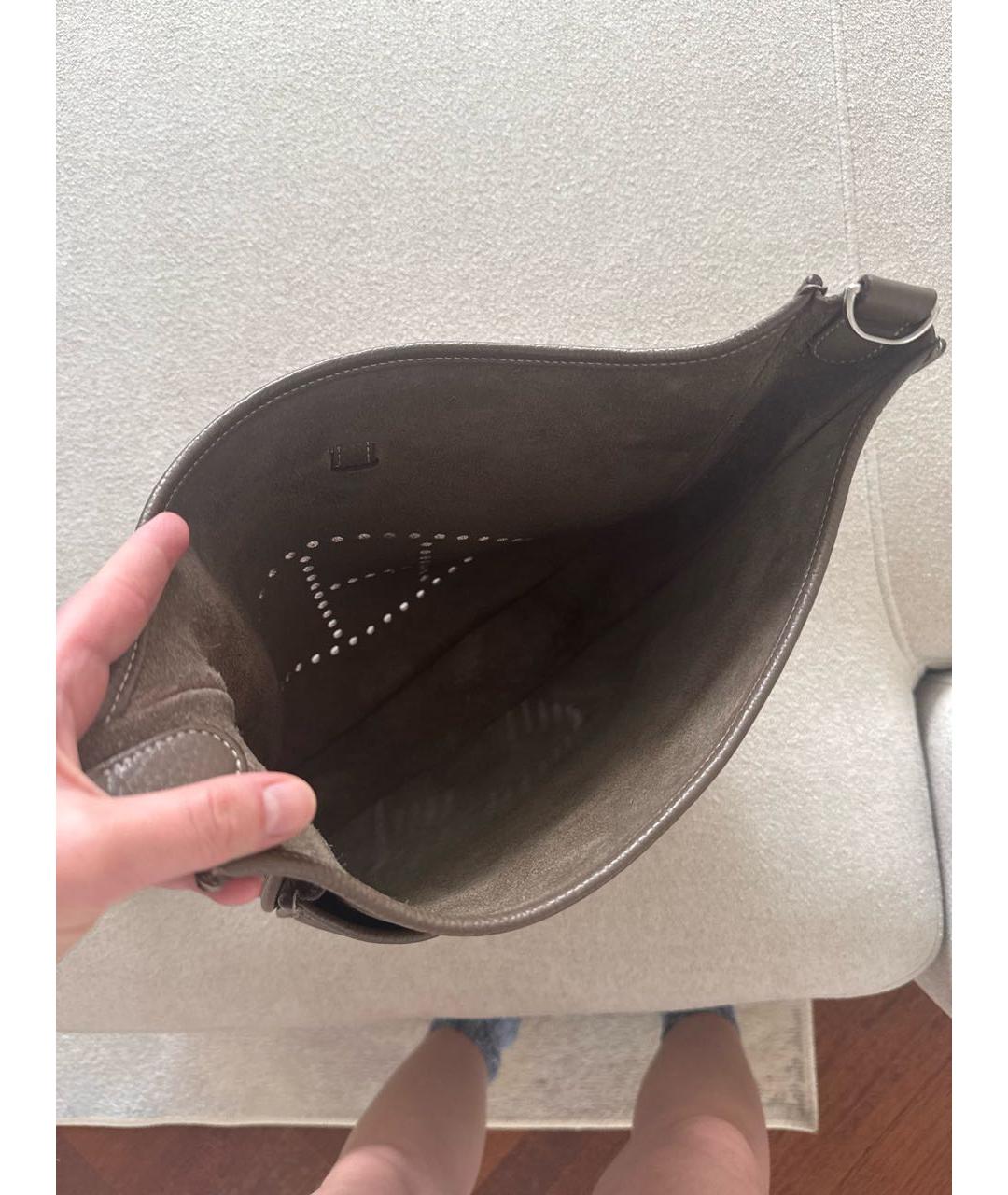 HERMES Коричневая кожаная сумка через плечо, фото 4