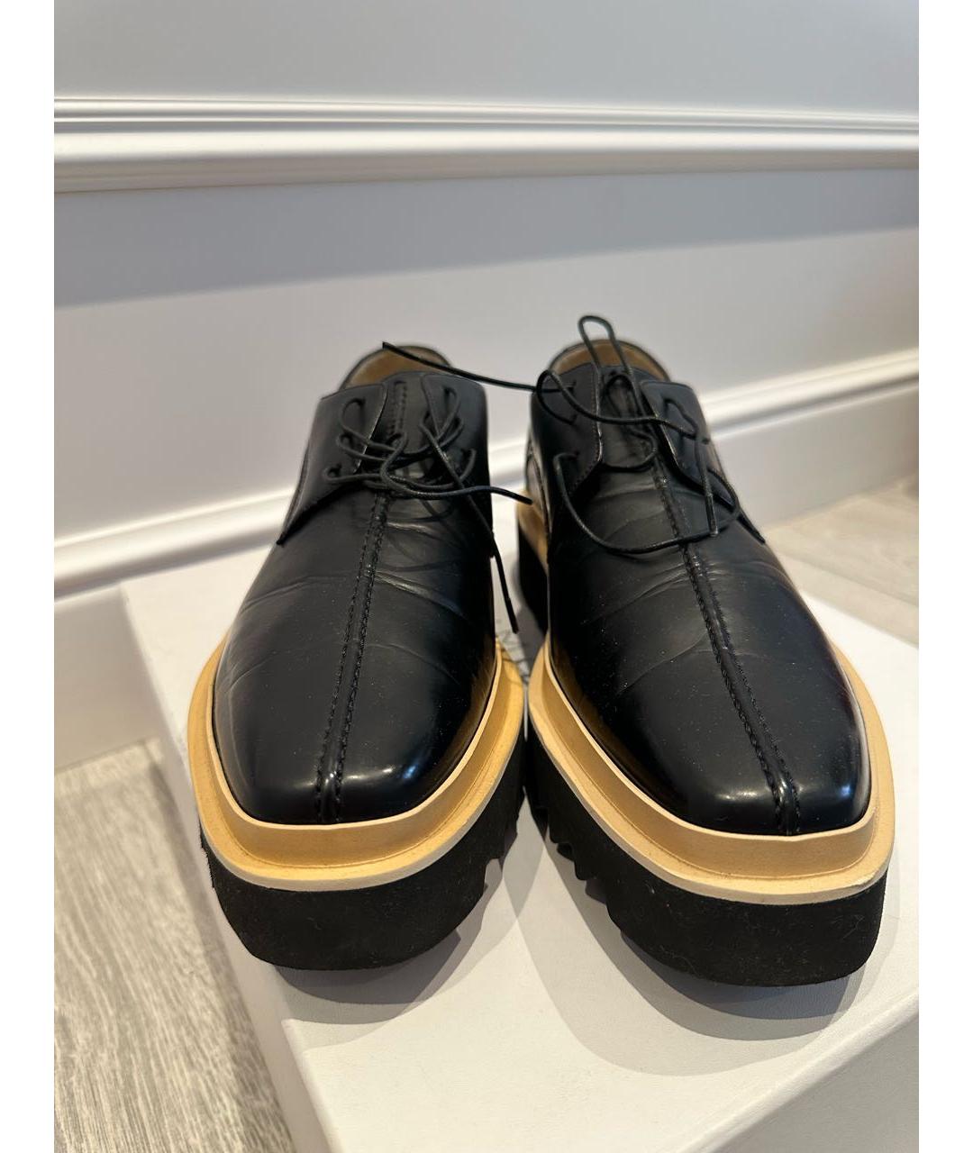 STELLA MCCARTNEY Черные кожаные лоферы, фото 2