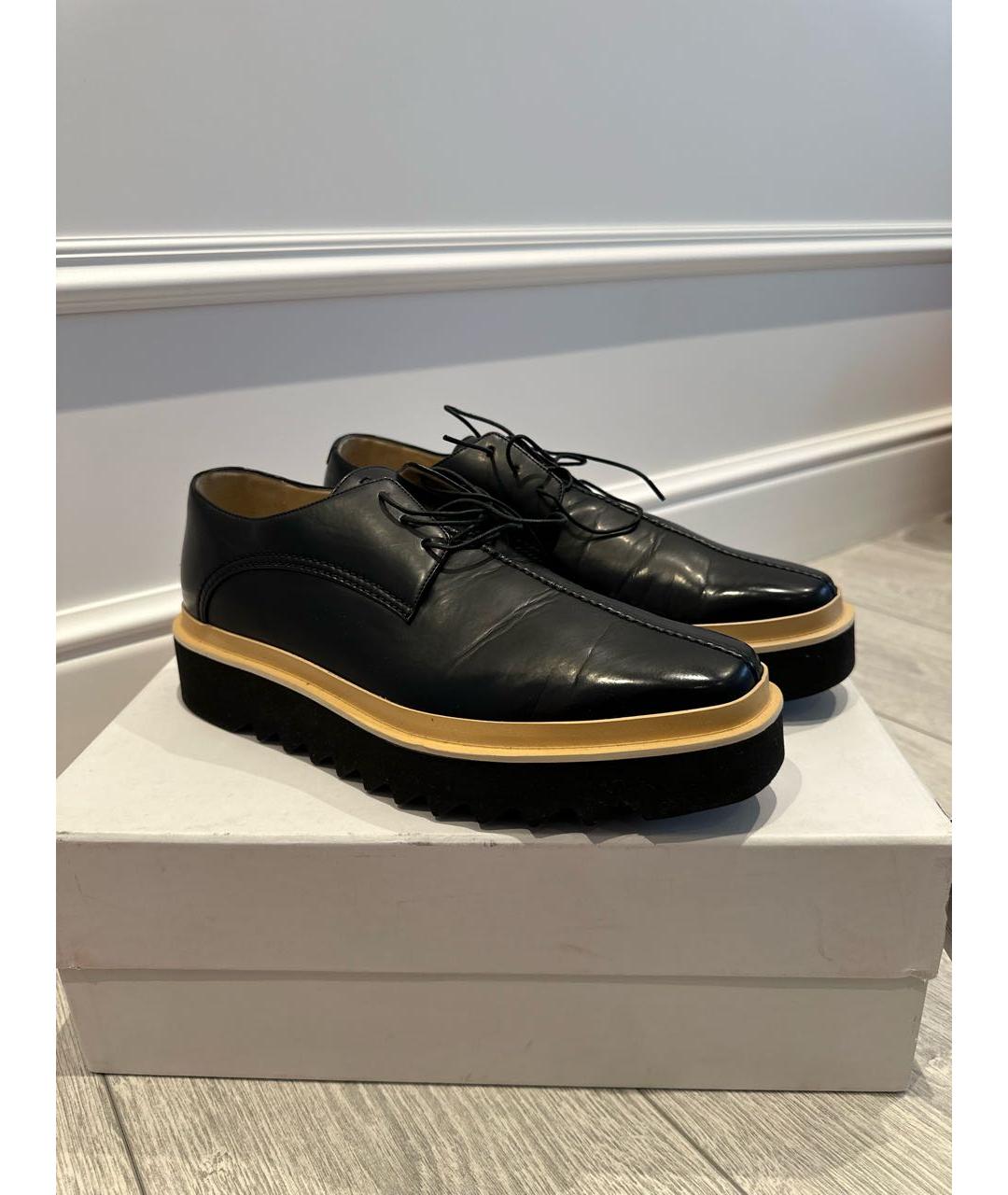 STELLA MCCARTNEY Черные кожаные лоферы, фото 5