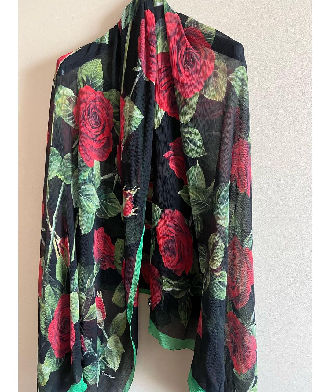 DOLCE&GABBANA Черный платок, фото 3