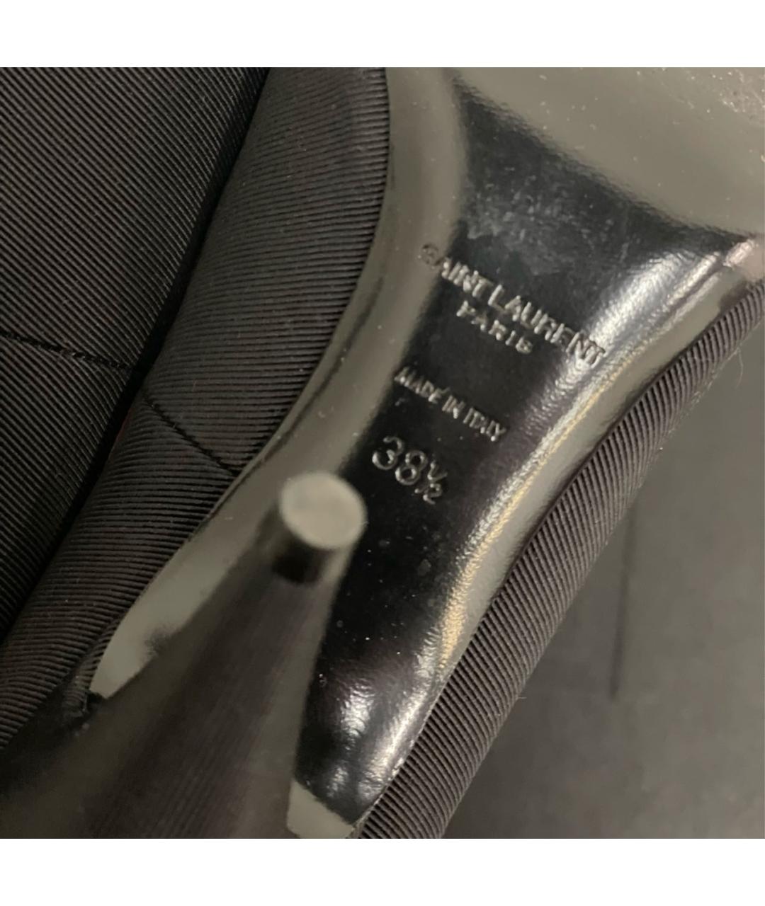 SAINT LAURENT Черные текстильные туфли, фото 7