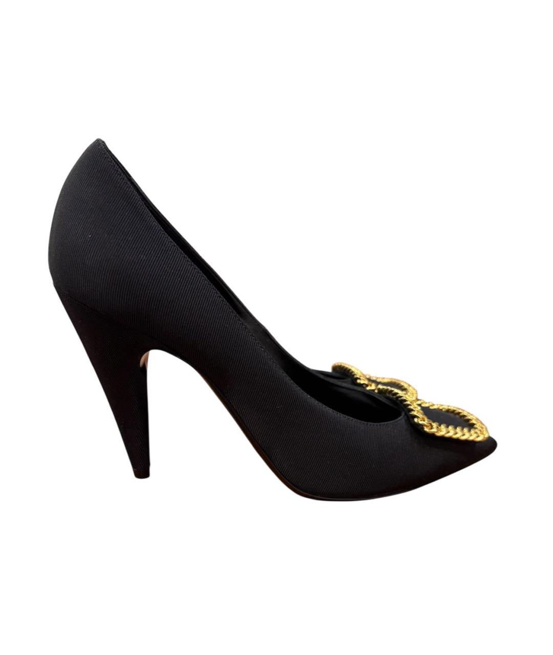 SAINT LAURENT Черные текстильные туфли, фото 8