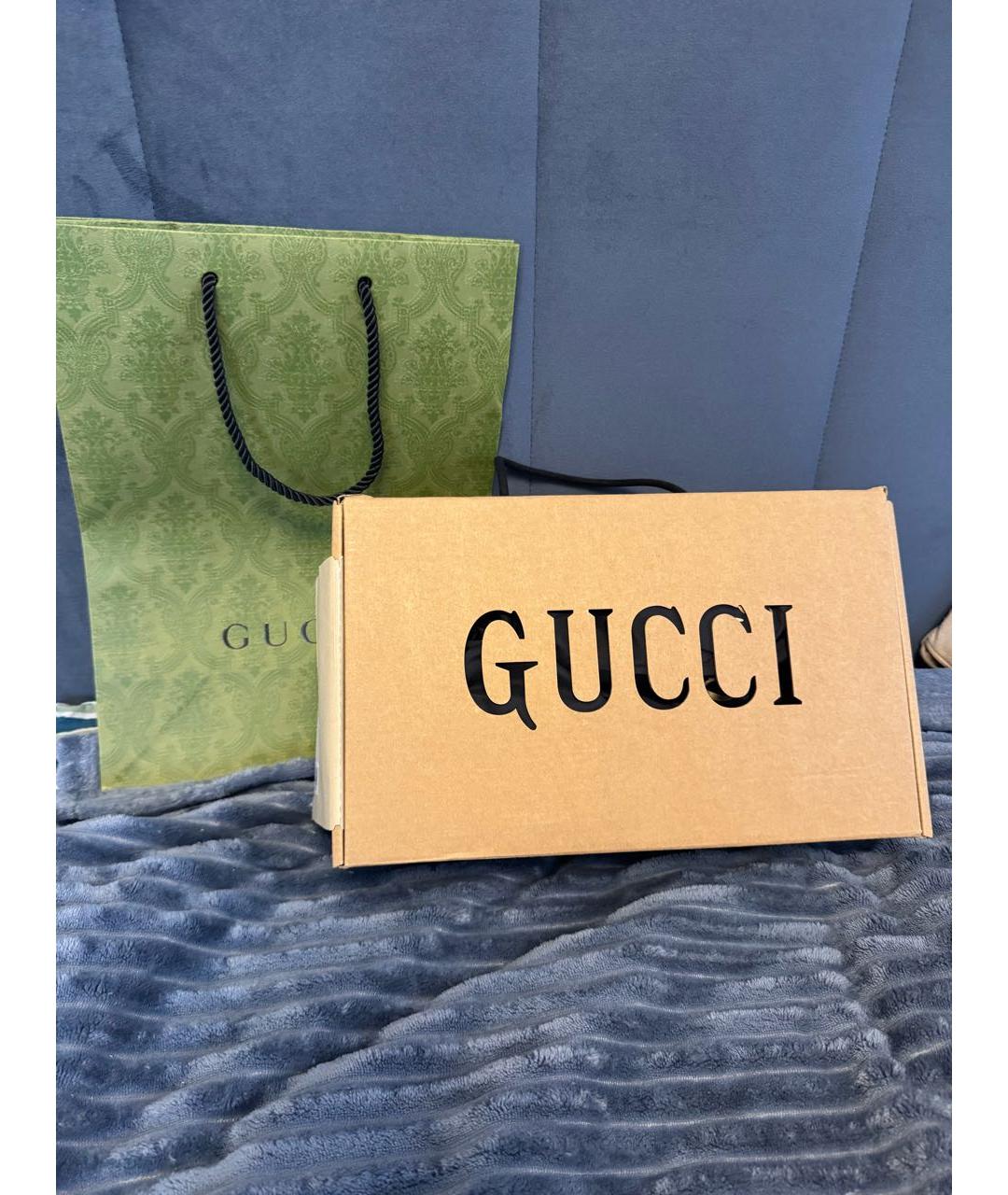 GUCCI Черные текстильные кеды, фото 6