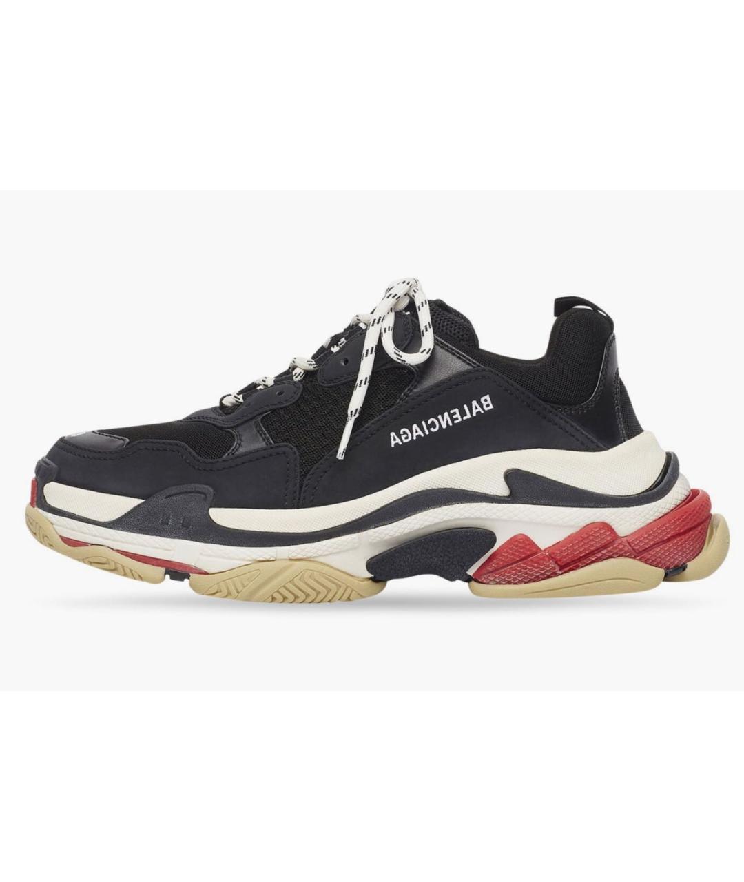 BALENCIAGA Черные кожаные кроссовки, фото 7