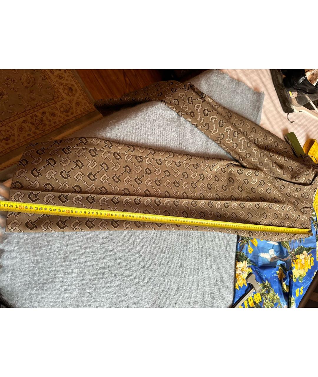GUCCI Бежевые шерстяные повседневные брюки, фото 8