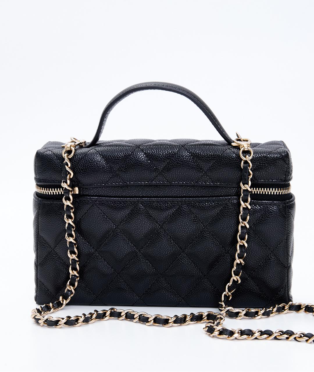CHANEL Черная кожаная сумка через плечо, фото 4