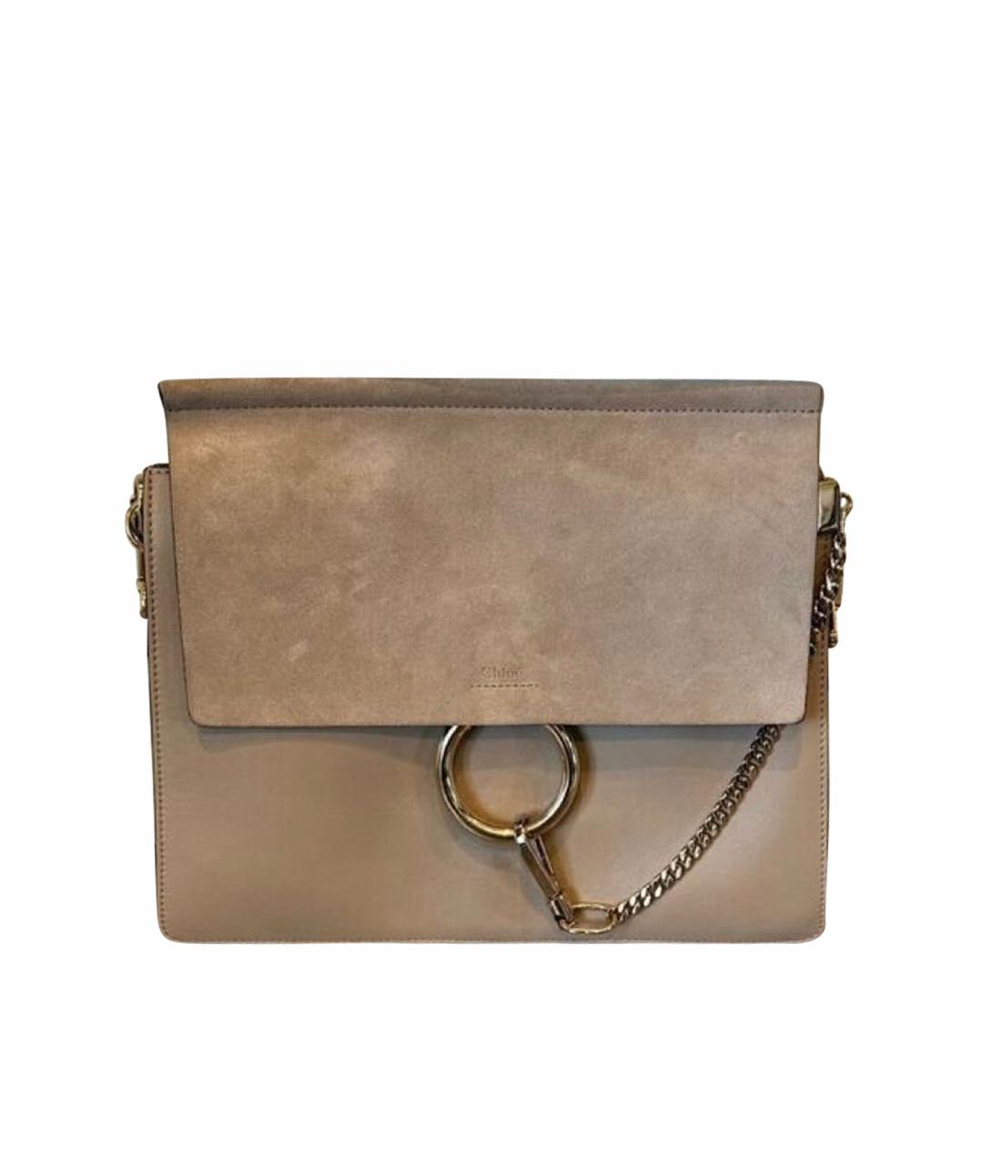CHLOE Бежевая кожаная сумка через плечо, фото 1