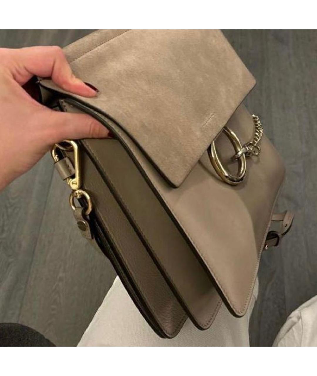 CHLOE Бежевая кожаная сумка через плечо, фото 2