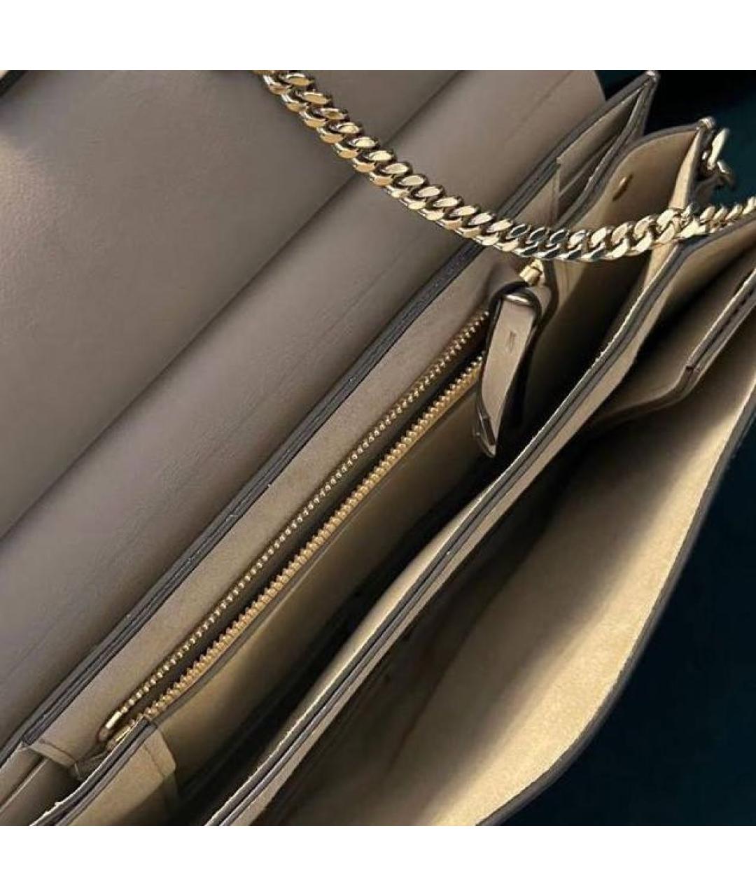 CHLOE Бежевая кожаная сумка через плечо, фото 4