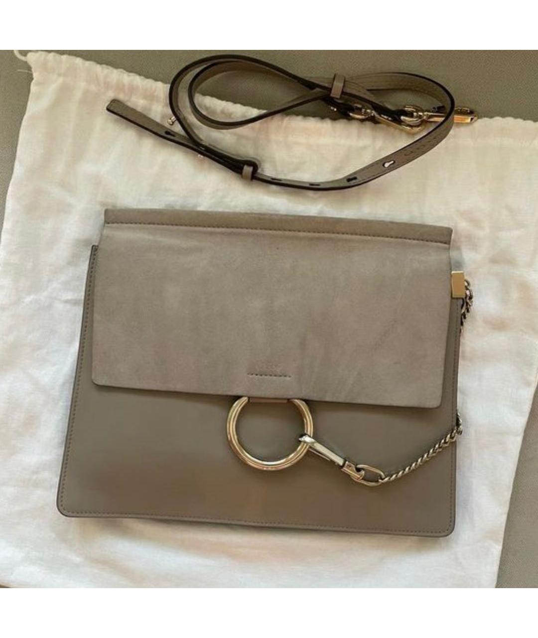 CHLOE Бежевая кожаная сумка через плечо, фото 5