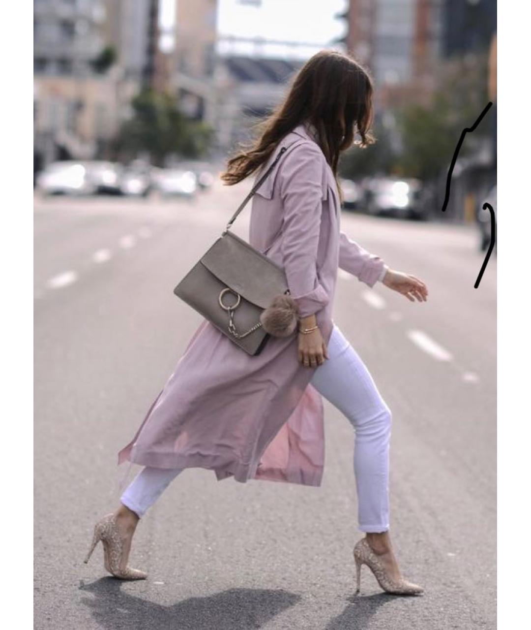 CHLOE Бежевая кожаная сумка через плечо, фото 6