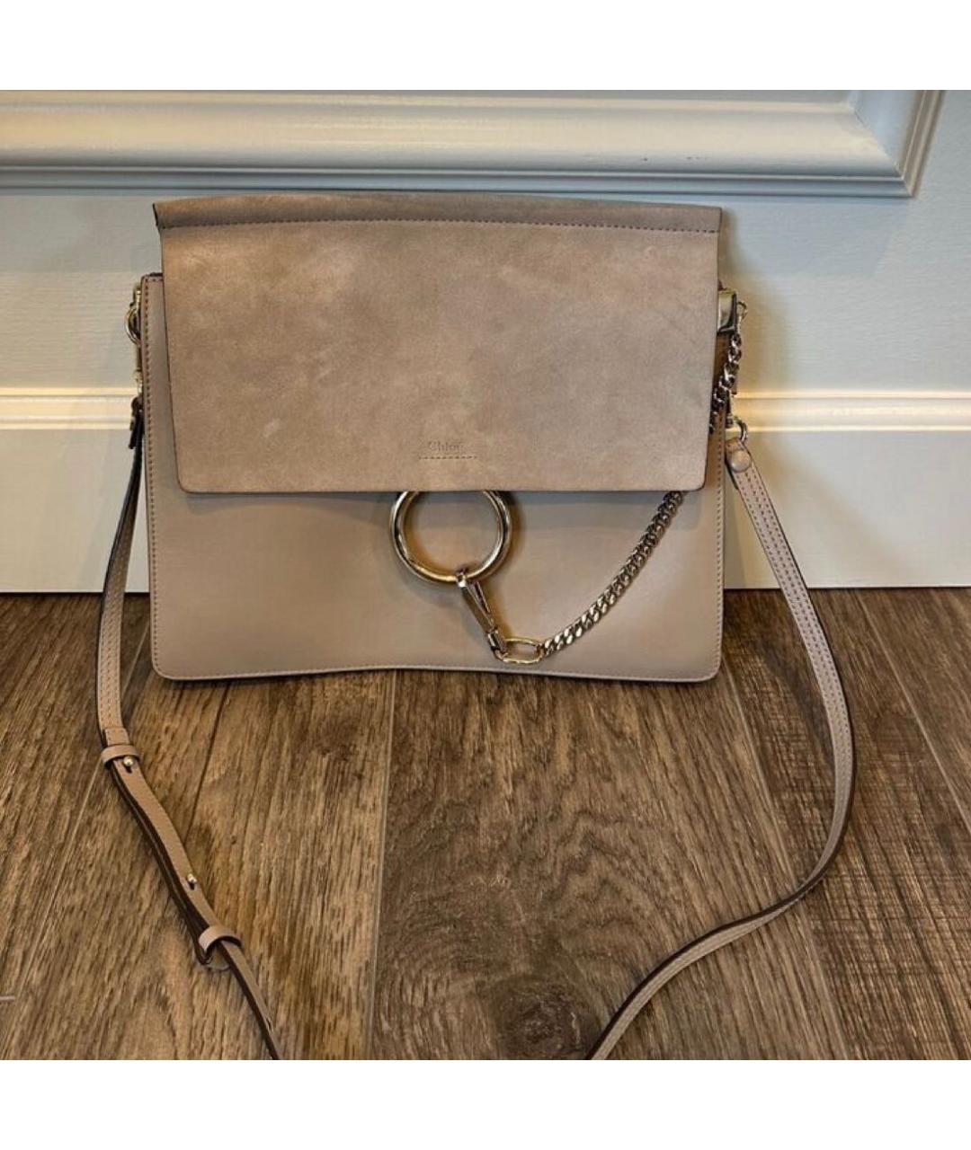 CHLOE Бежевая кожаная сумка через плечо, фото 7