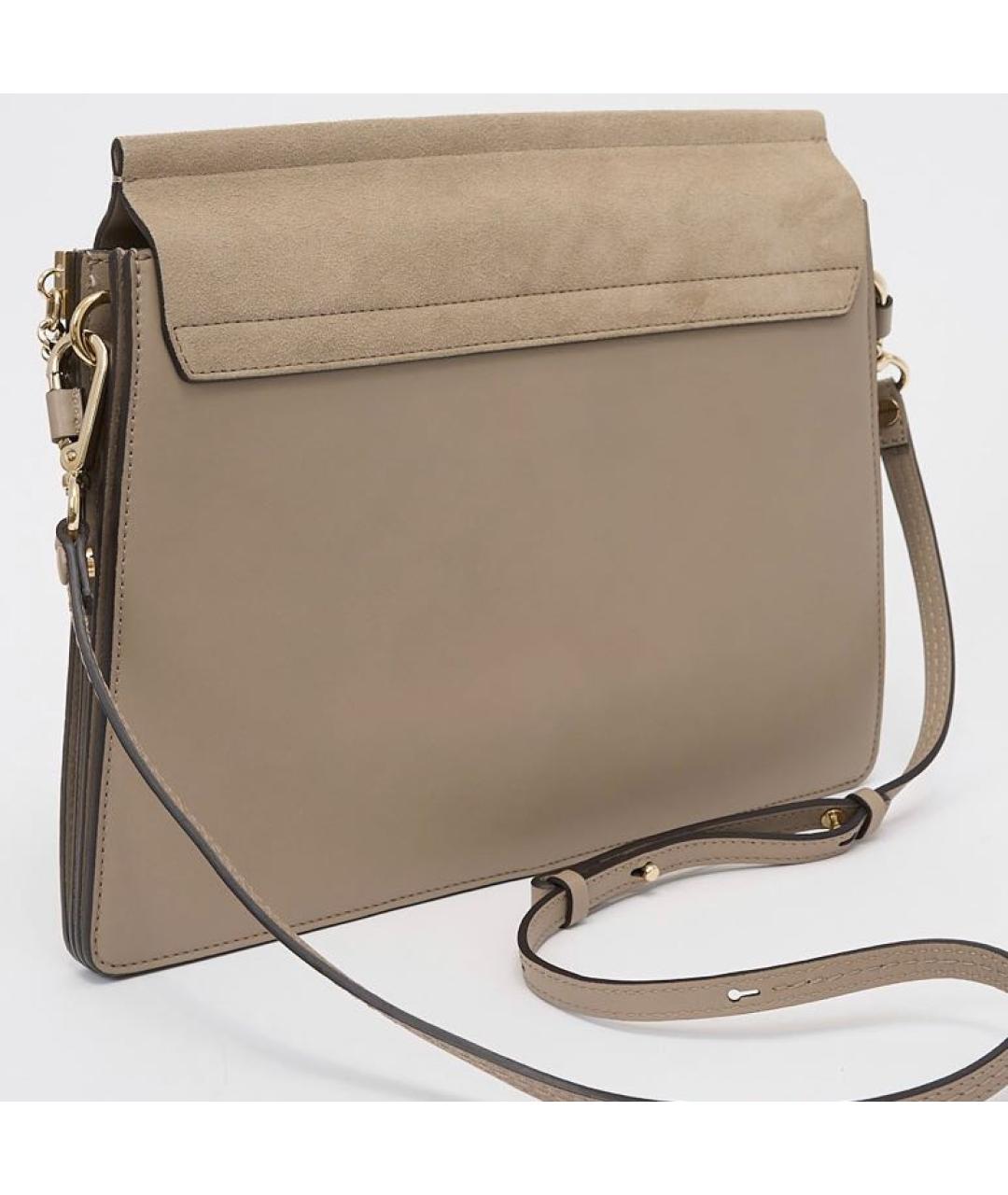 CHLOE Бежевая кожаная сумка через плечо, фото 3