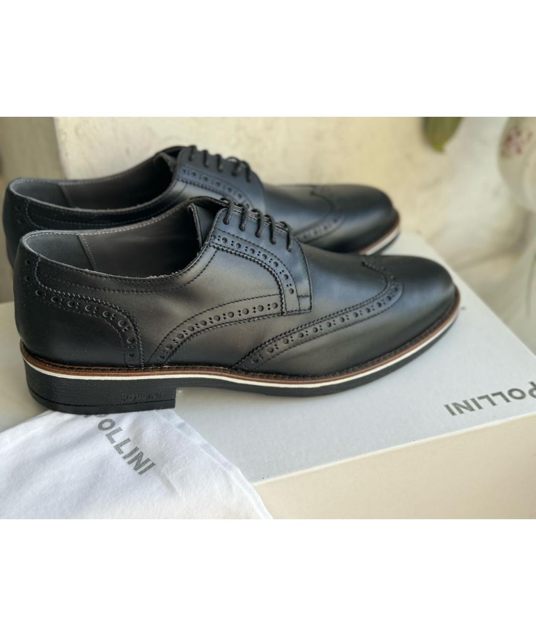 POLLINI Черные кожаные туфли, фото 9