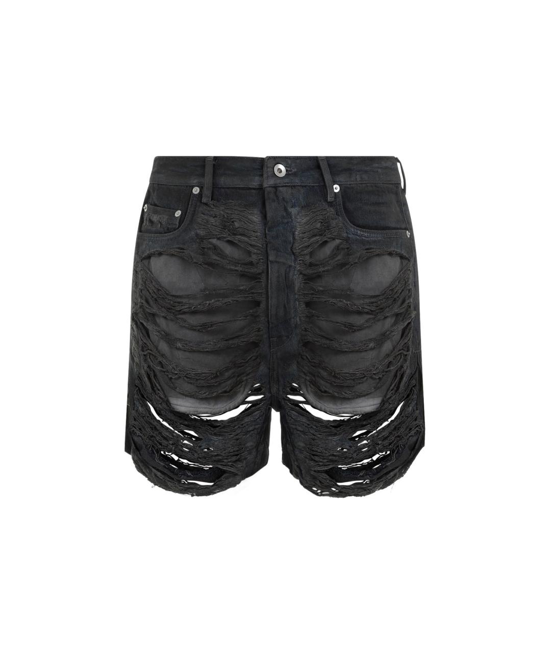 RICK OWENS DRKSHDW Черные хлопковые шорты, фото 1