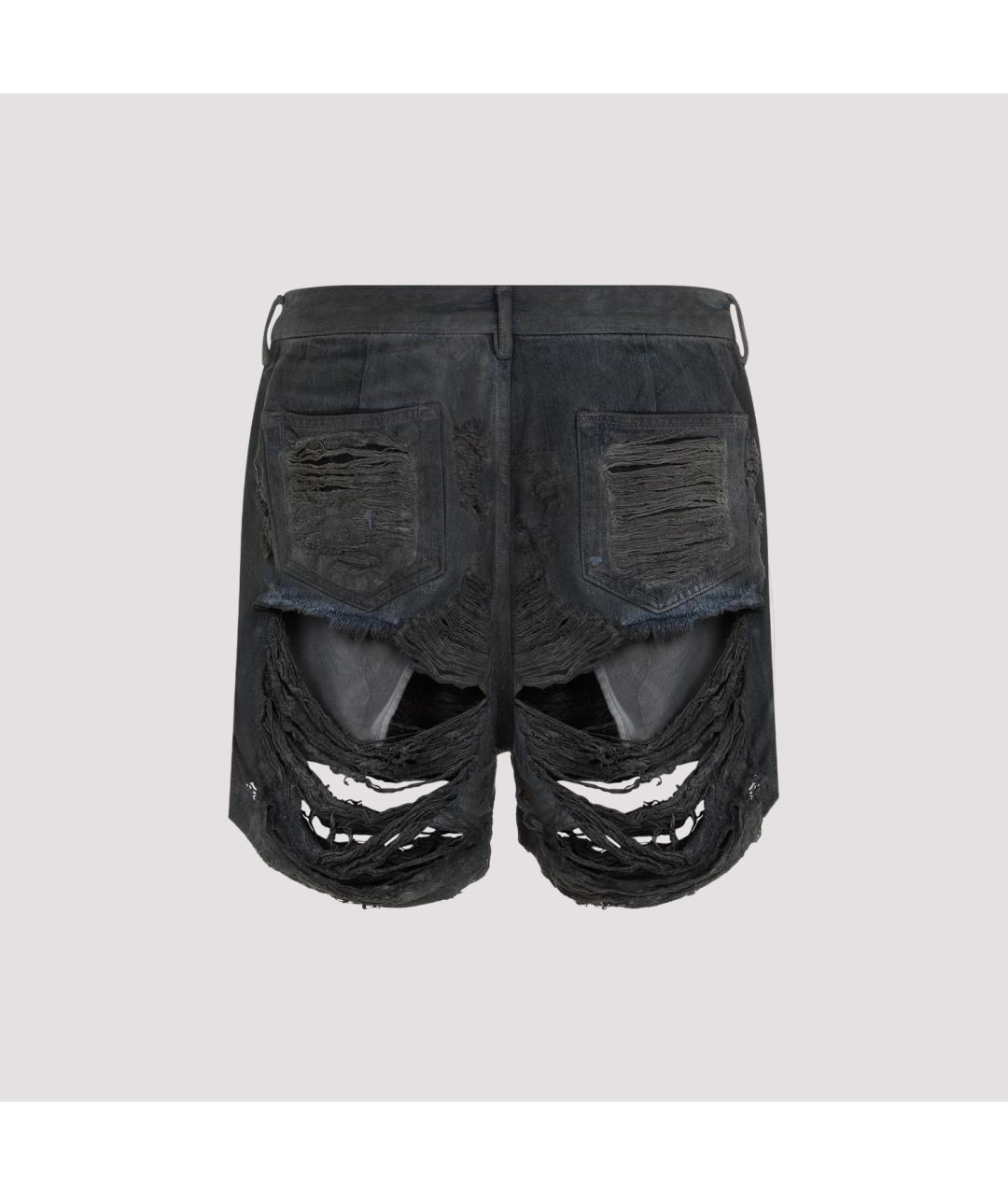 RICK OWENS DRKSHDW Черные хлопковые шорты, фото 2