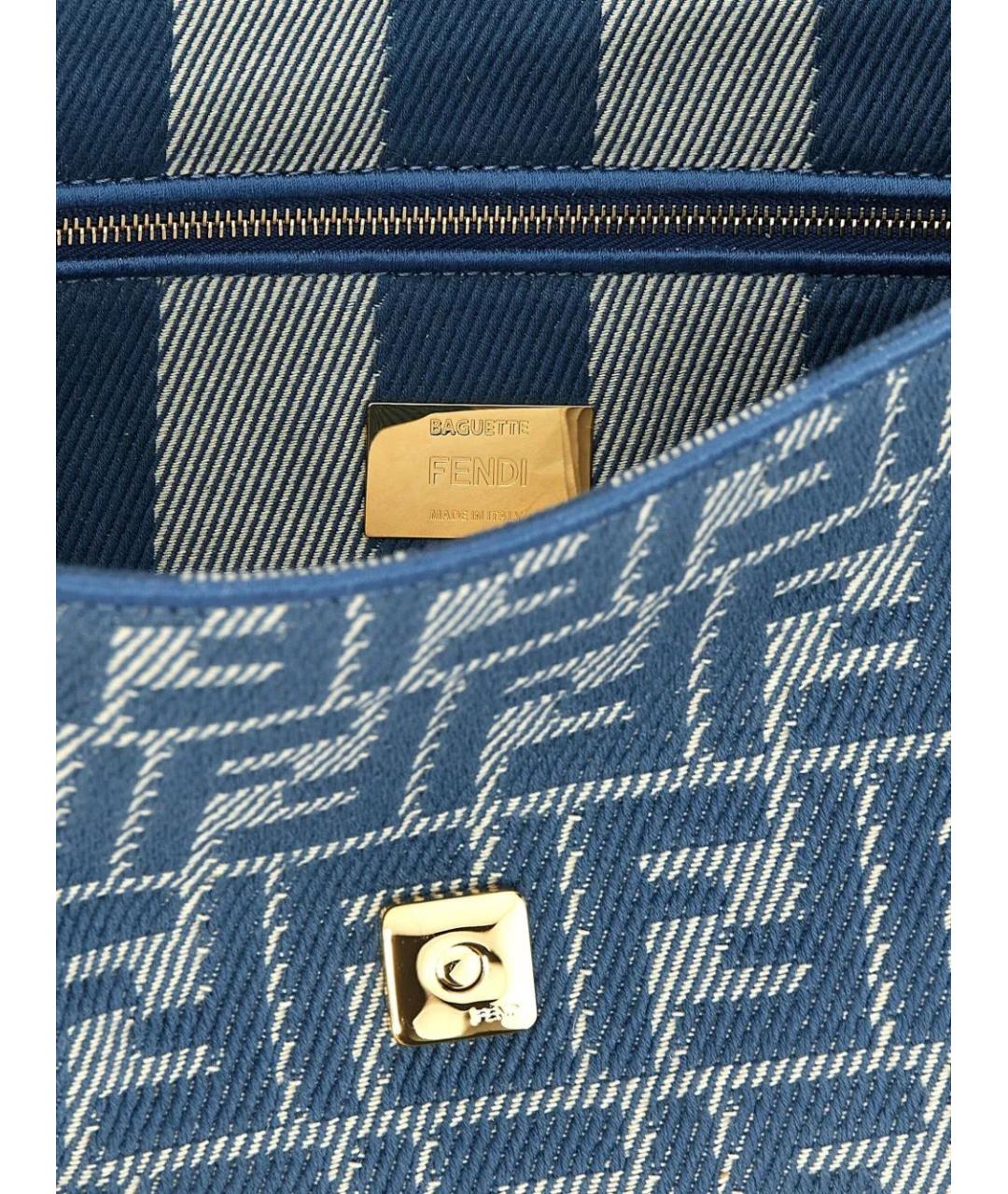 FENDI Голубая сумка через плечо, фото 4