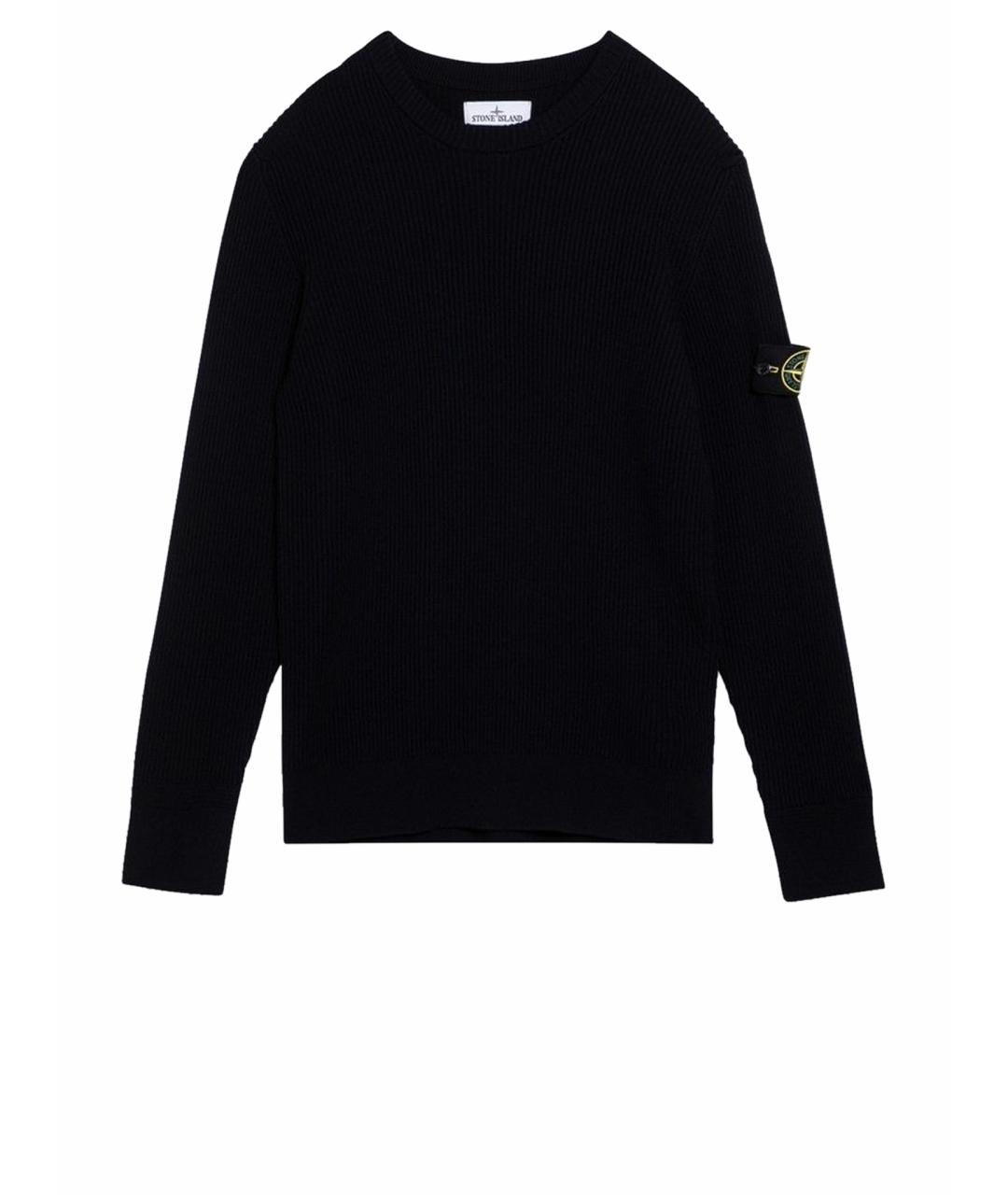 STONE ISLAND Темно-синий шерстяной джемпер / свитер, фото 1