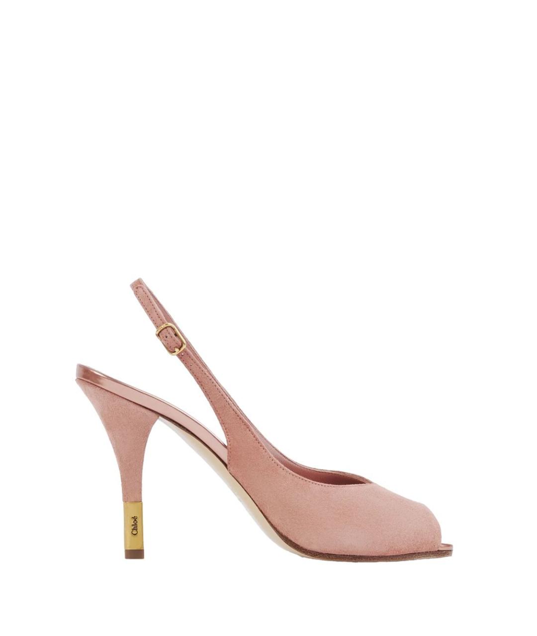 CHLOE Розовые кожаные босоножки, фото 1