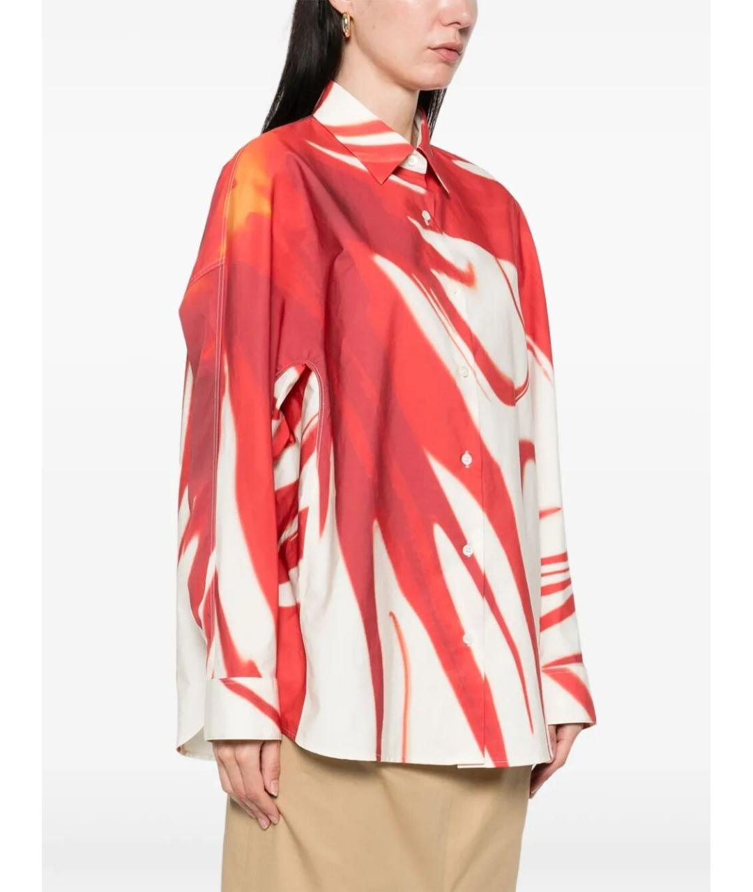 DRIES VAN NOTEN Красная хлопковая рубашка, фото 4