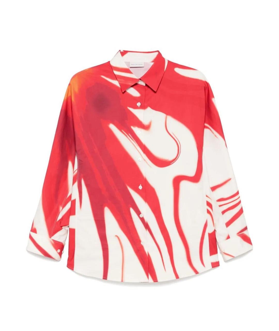 DRIES VAN NOTEN Красная хлопковая рубашка, фото 1