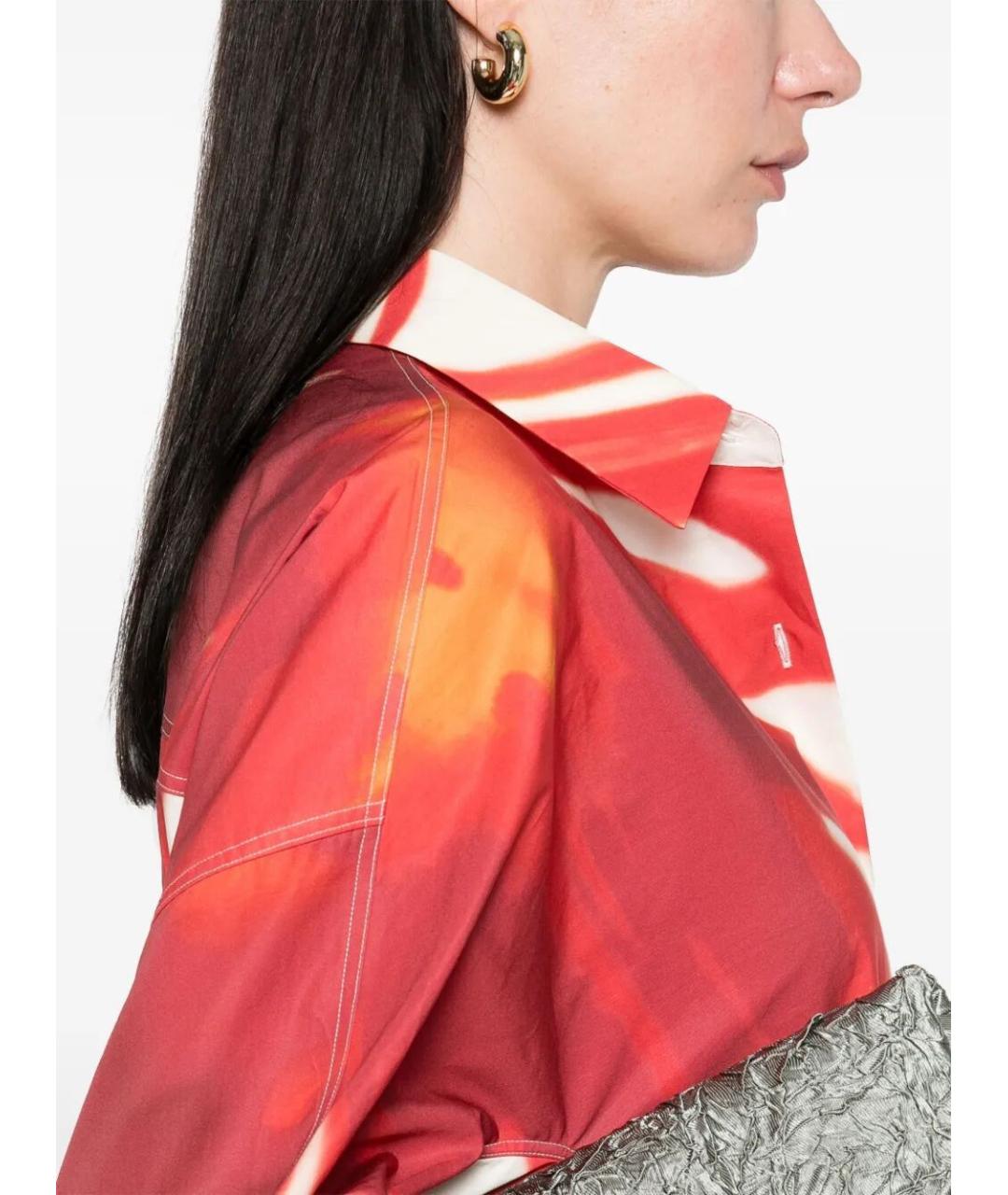 DRIES VAN NOTEN Красная хлопковая рубашка, фото 3