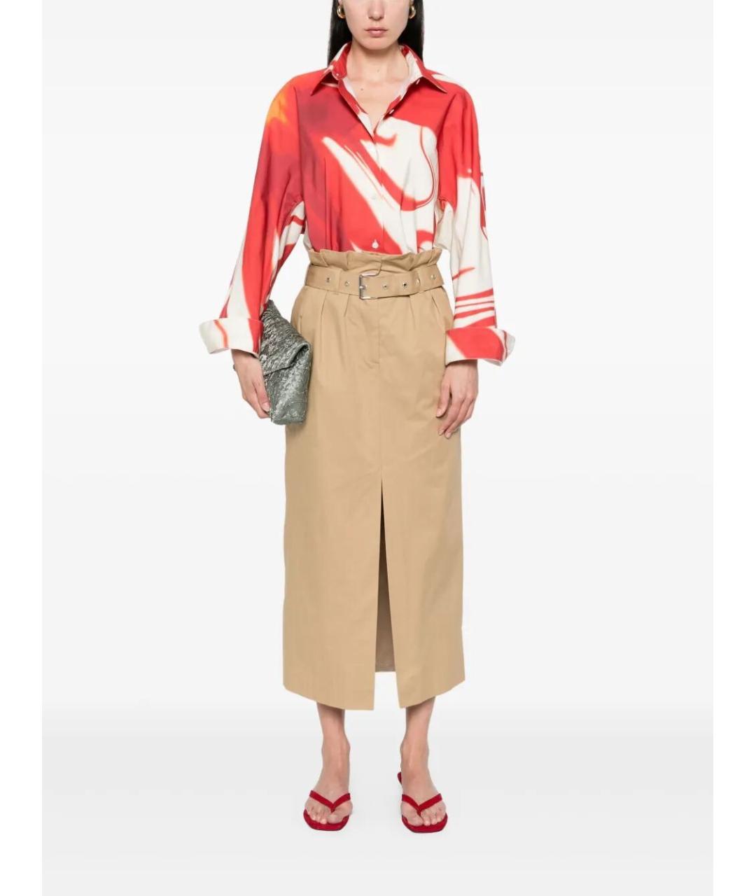 DRIES VAN NOTEN Красная хлопковая рубашка, фото 2