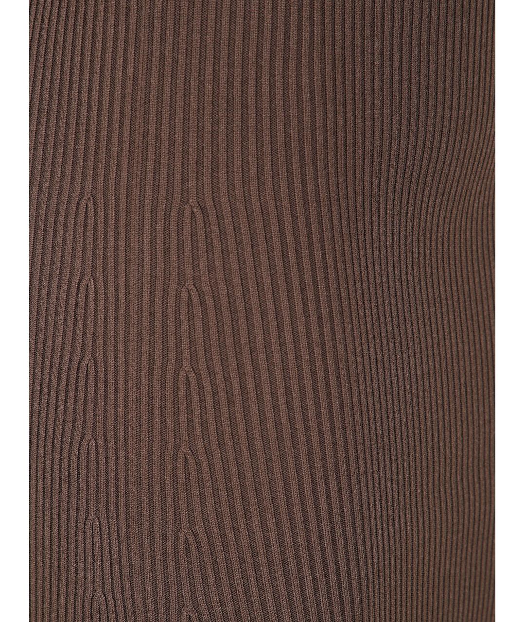 MAX MARA Коричневая полиэстеровая юбка макси, фото 5
