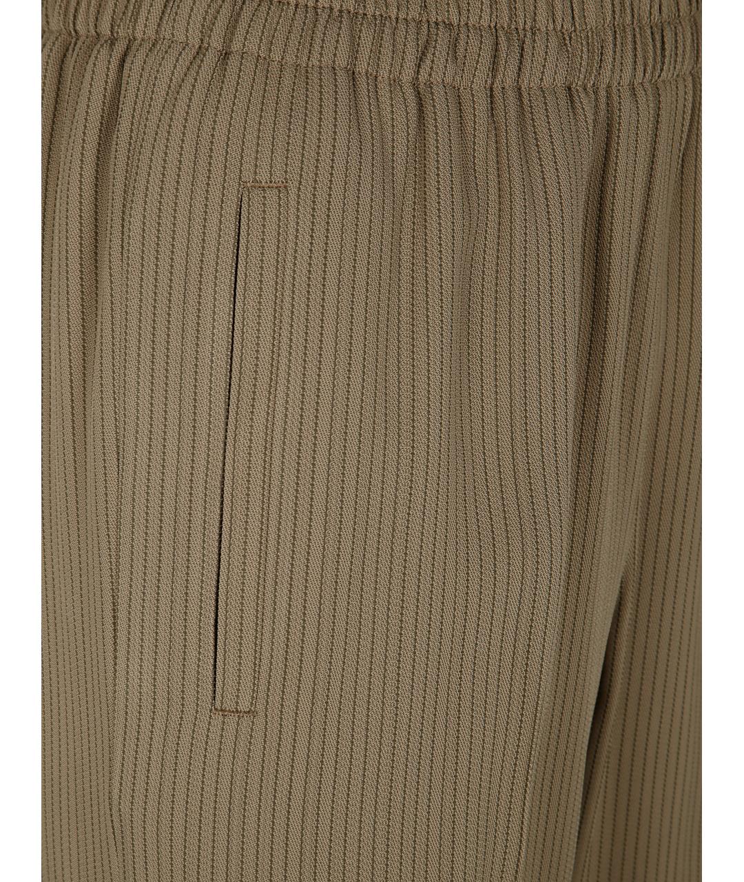 GOLDEN GOOSE DELUXE BRAND Хаки вискозные прямые брюки, фото 3