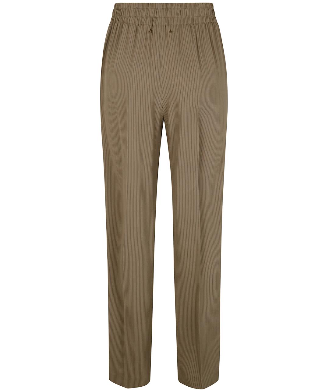 GOLDEN GOOSE DELUXE BRAND Хаки вискозные прямые брюки, фото 2