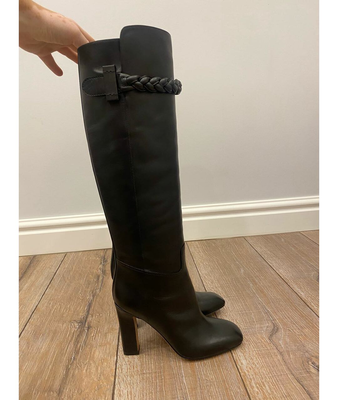 VALENTINO Черные кожаные сапоги, фото 7