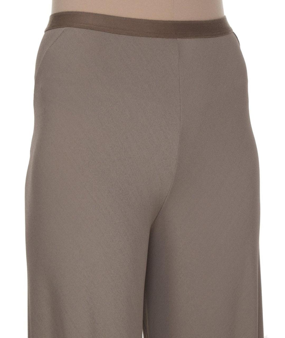 RICK OWENS Бежевые вискозные прямые брюки, фото 5