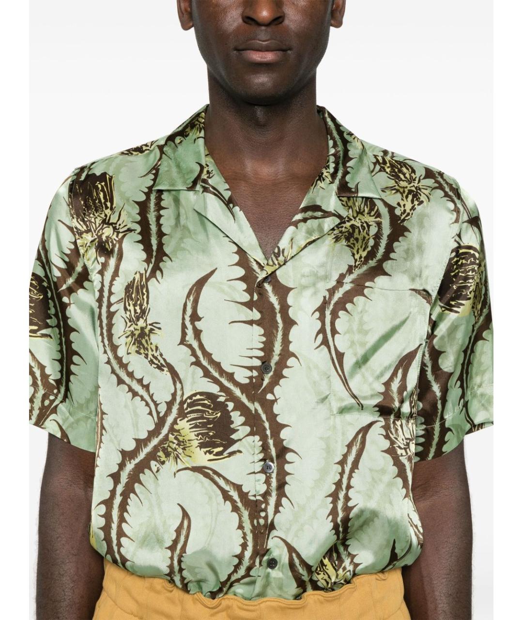 DRIES VAN NOTEN Зеленая кэжуал рубашка, фото 4