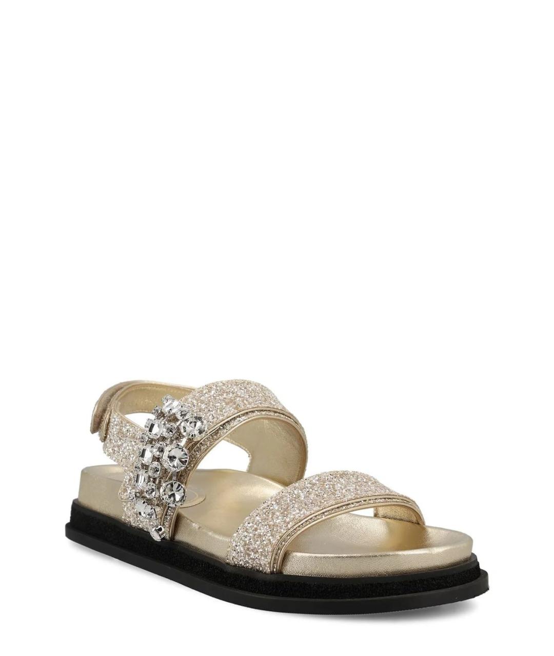 JIMMY CHOO Золотые сандалии, фото 2