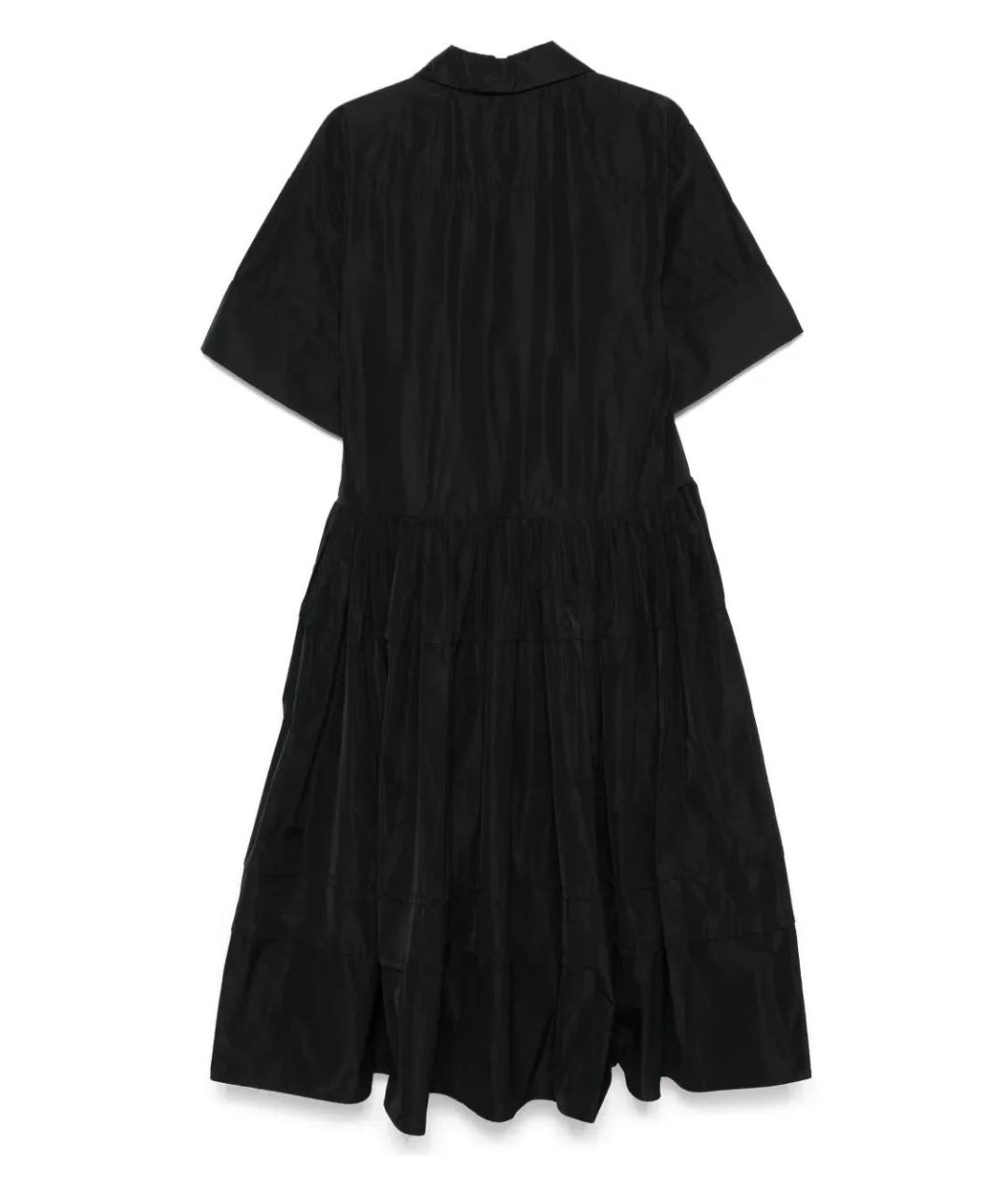 JIL SANDER Черное хлопковое повседневное платье, фото 2