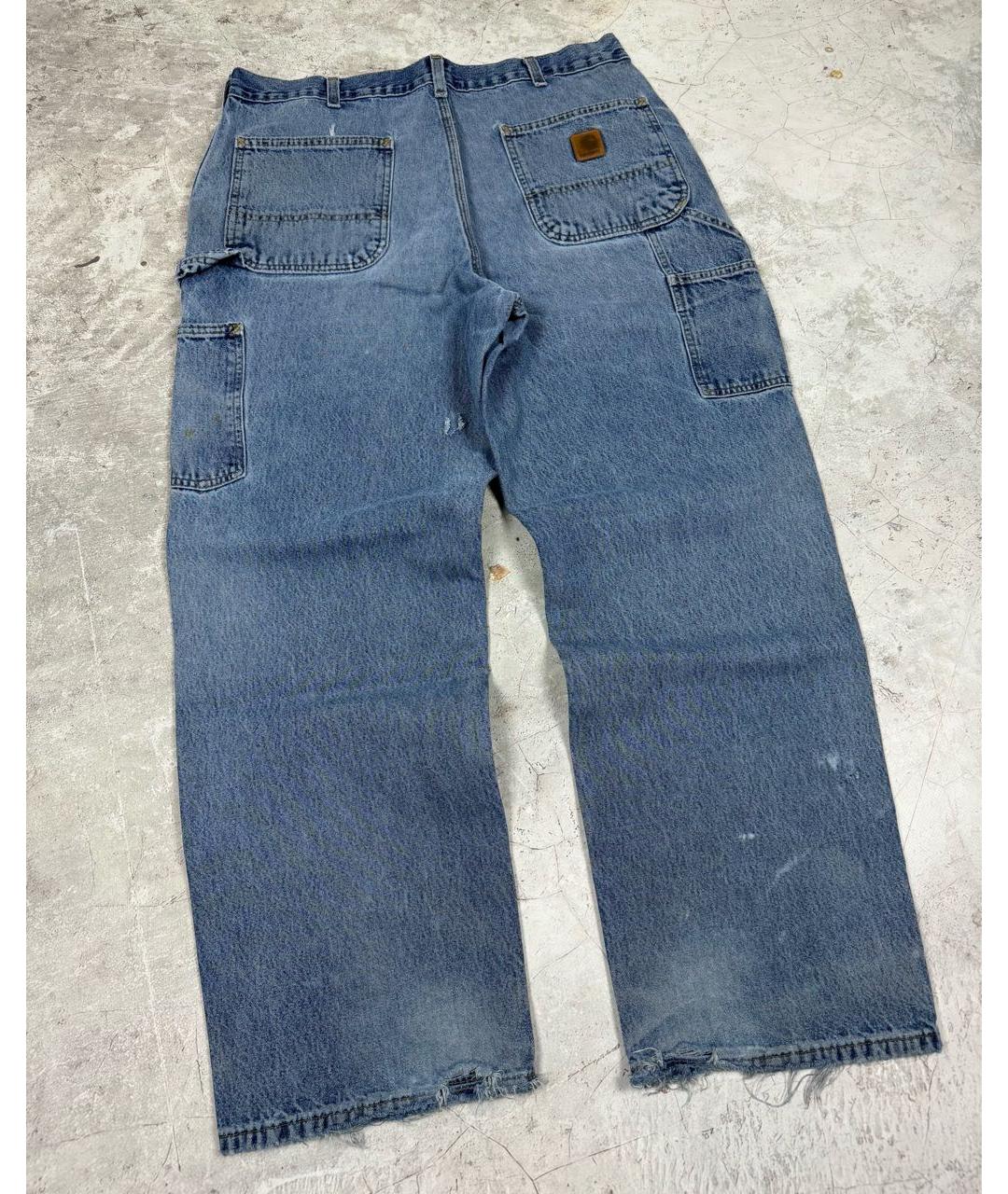 CARHARTT Голубые хлопковые прямые джинсы, фото 4