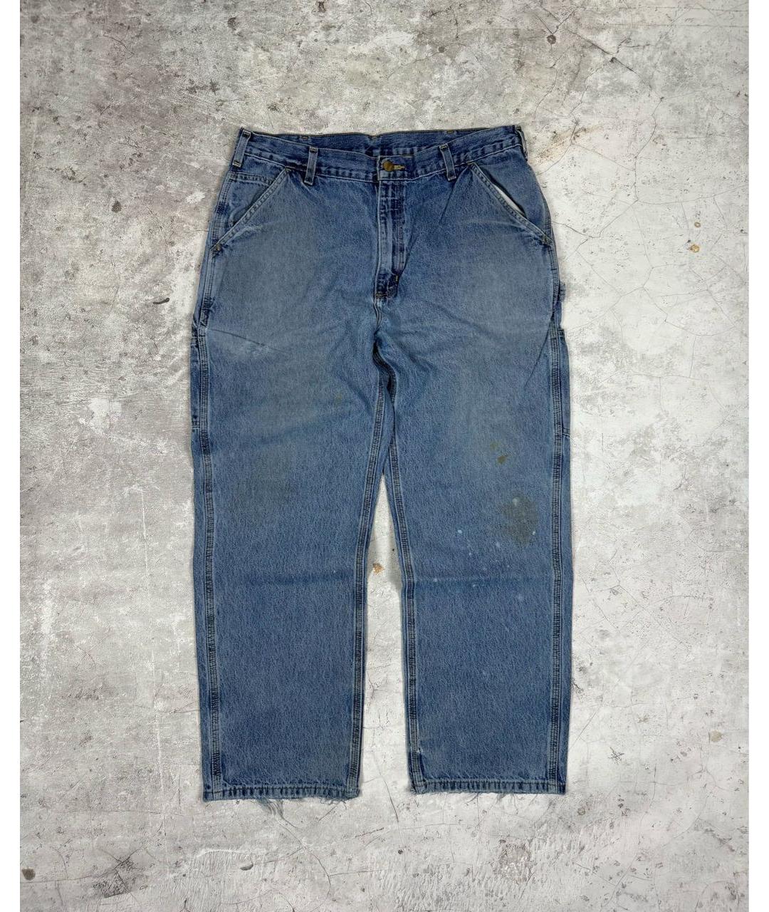 CARHARTT Голубые хлопковые прямые джинсы, фото 2