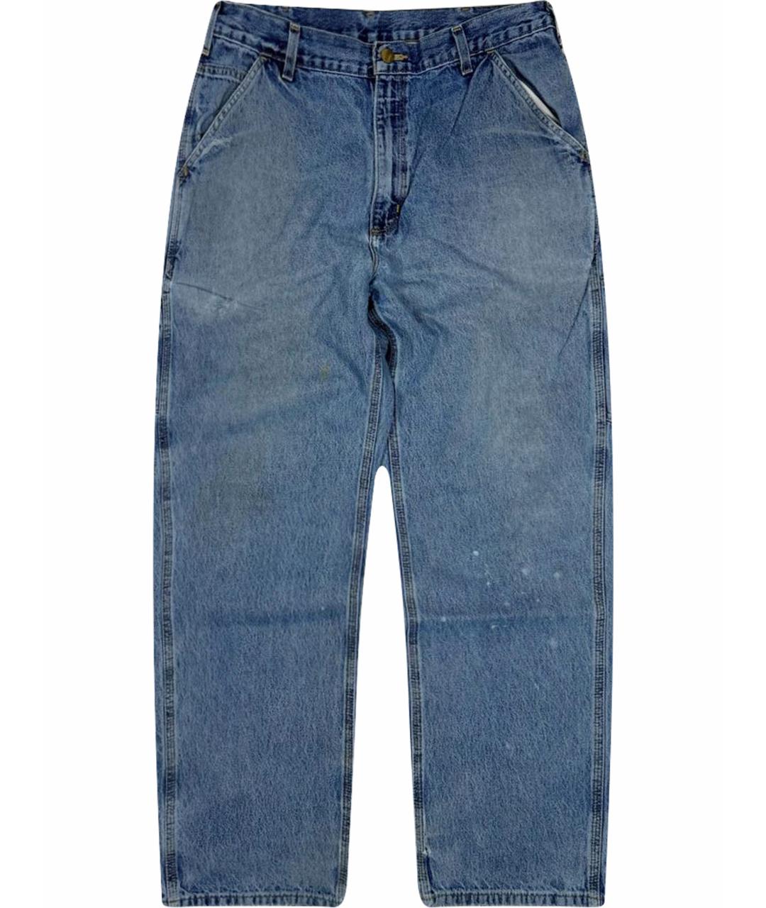 CARHARTT Голубые хлопковые прямые джинсы, фото 1