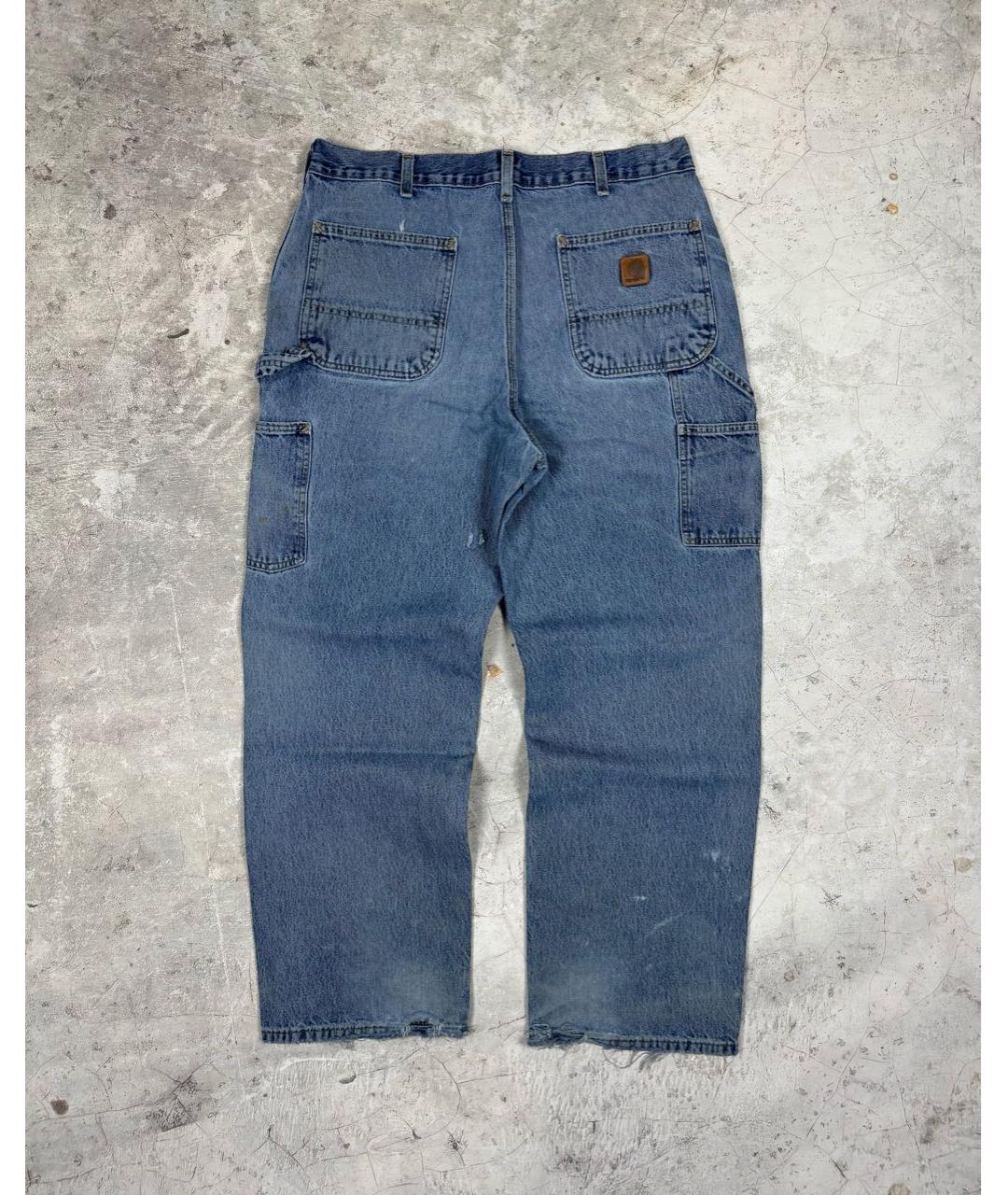 CARHARTT Голубые хлопковые прямые джинсы, фото 9
