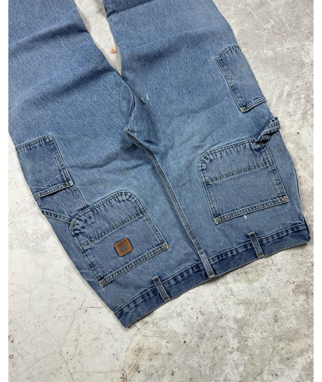 CARHARTT Голубые хлопковые прямые джинсы, фото 5