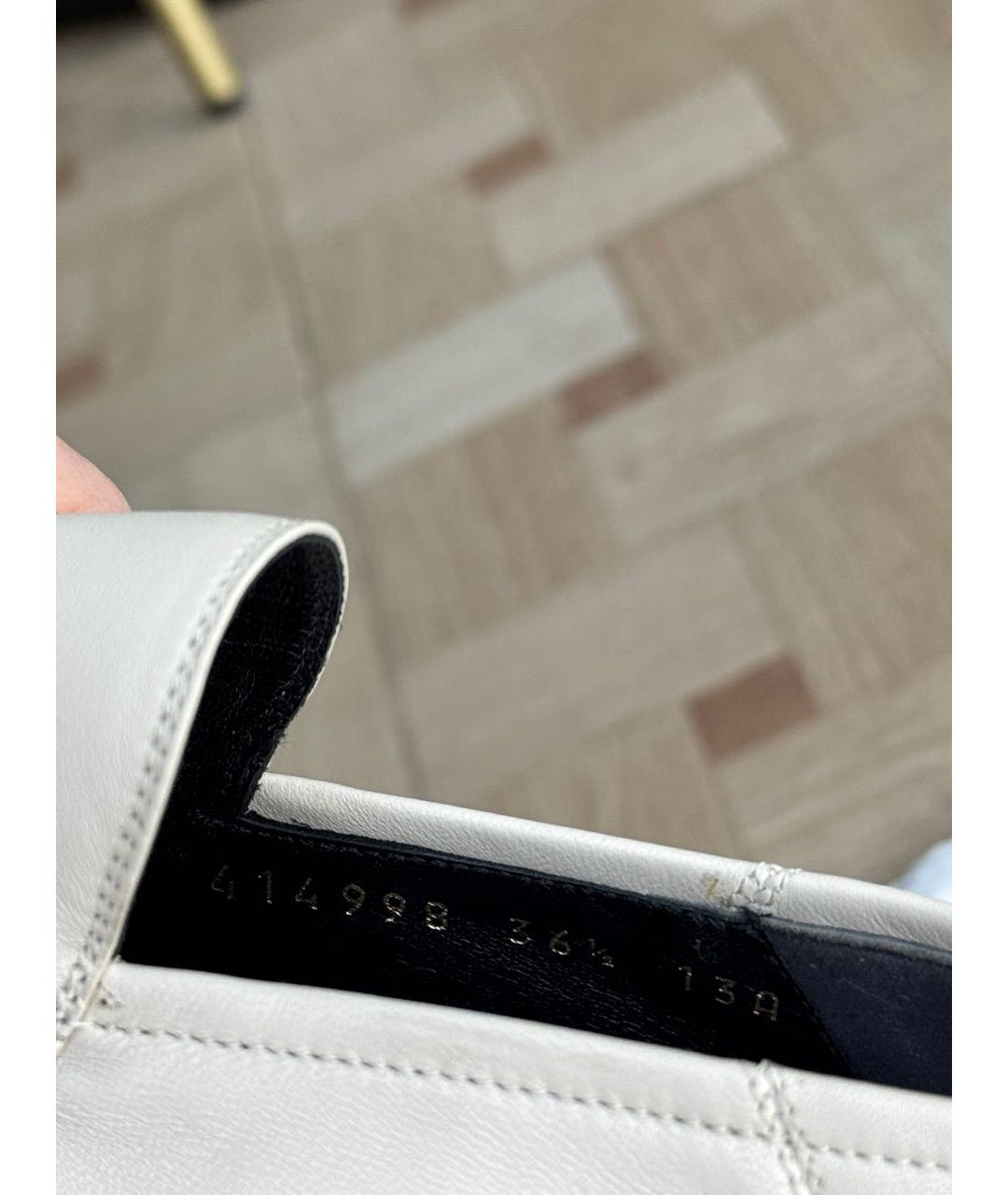 GUCCI Бежевые кожаные лоферы, фото 5