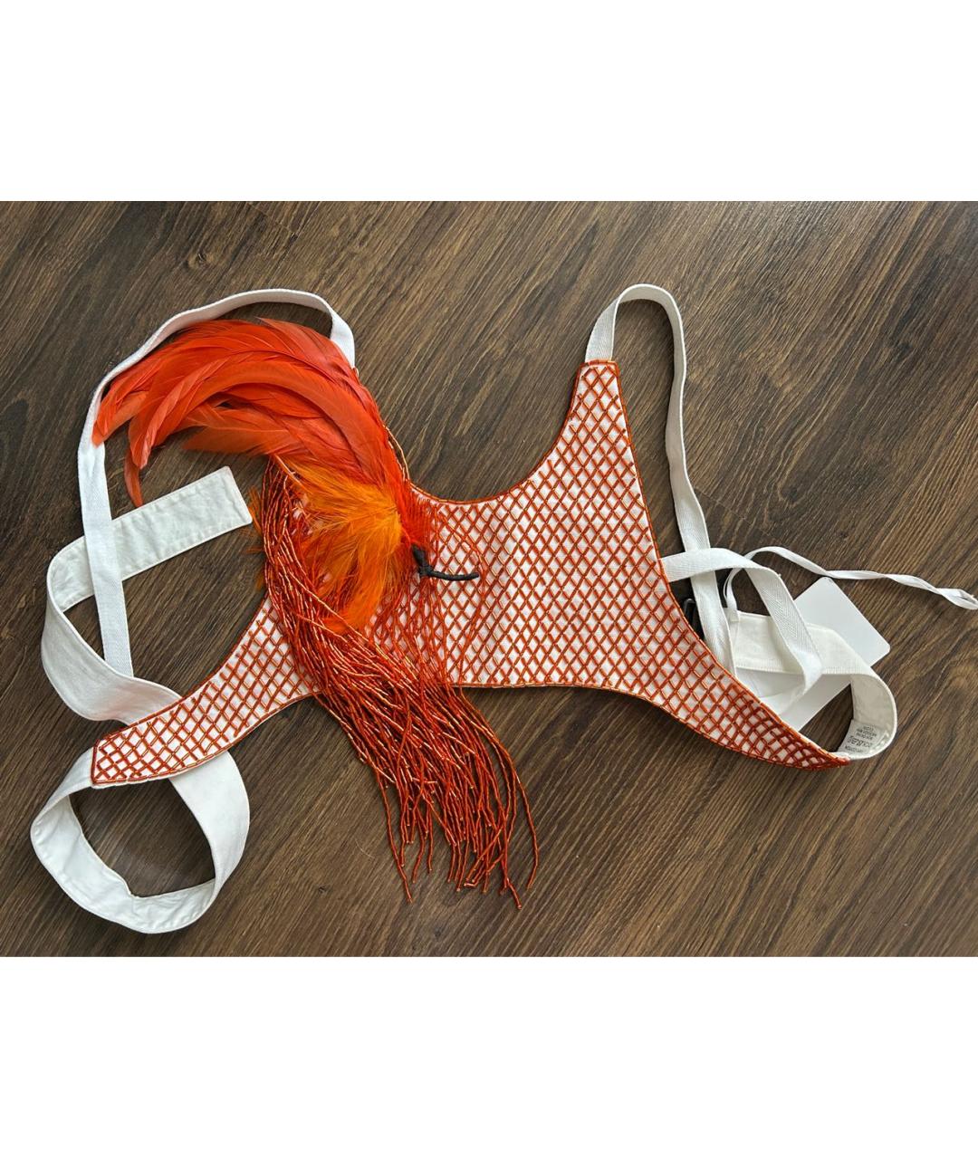 DRIES VAN NOTEN Оранжевый хлопковый корсет, фото 2