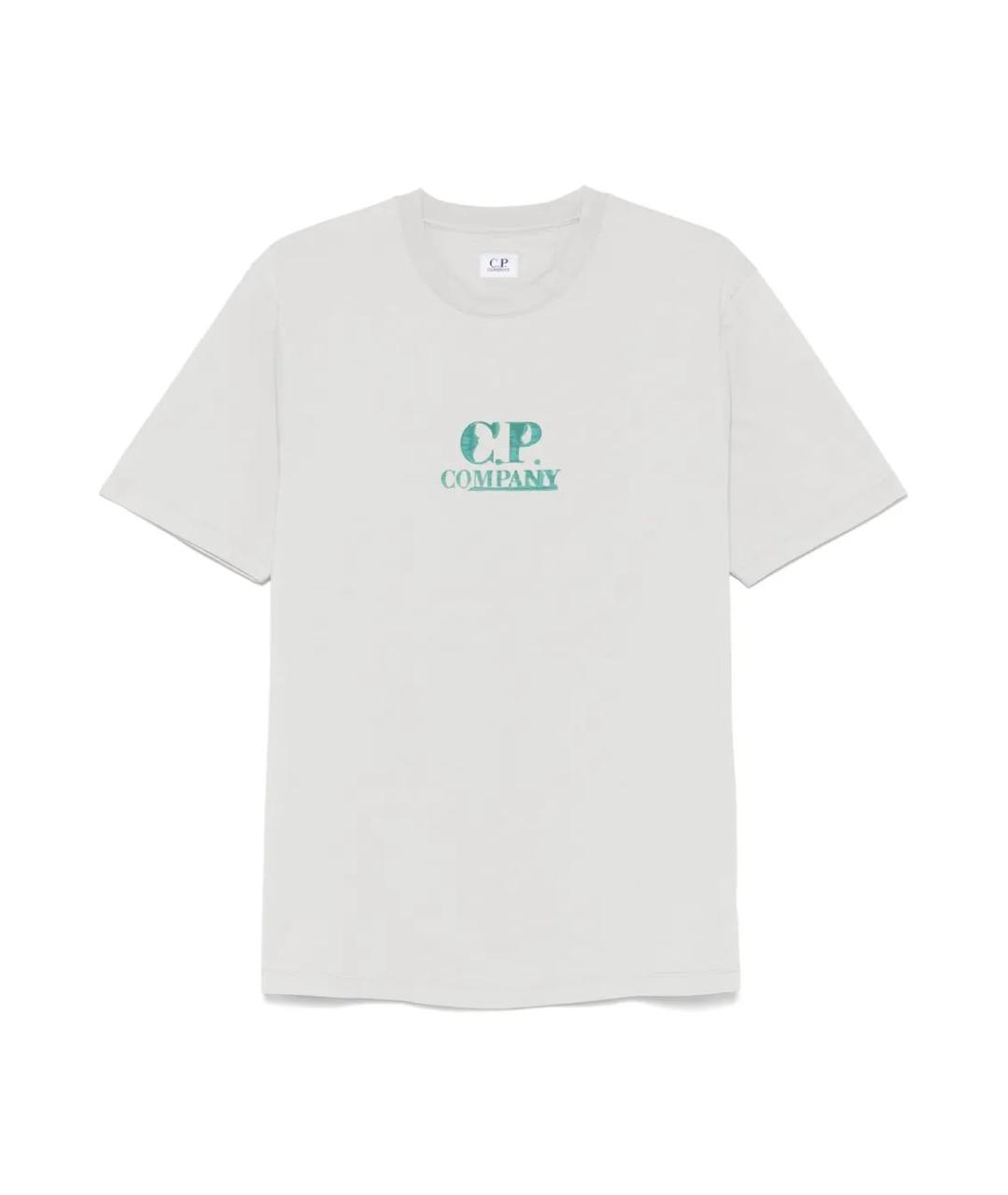 CP COMPANY Белая хлопковая футболка, фото 1