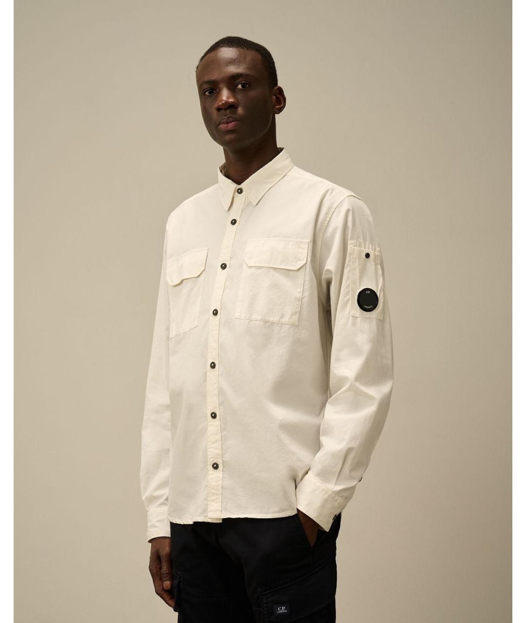 CP COMPANY Бежевая хлопковая кэжуал рубашка, фото 2