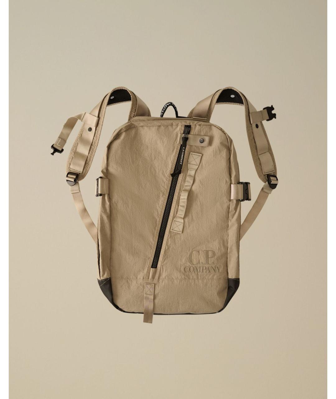 CP COMPANY Бежевый синтетический рюкзак, фото 4