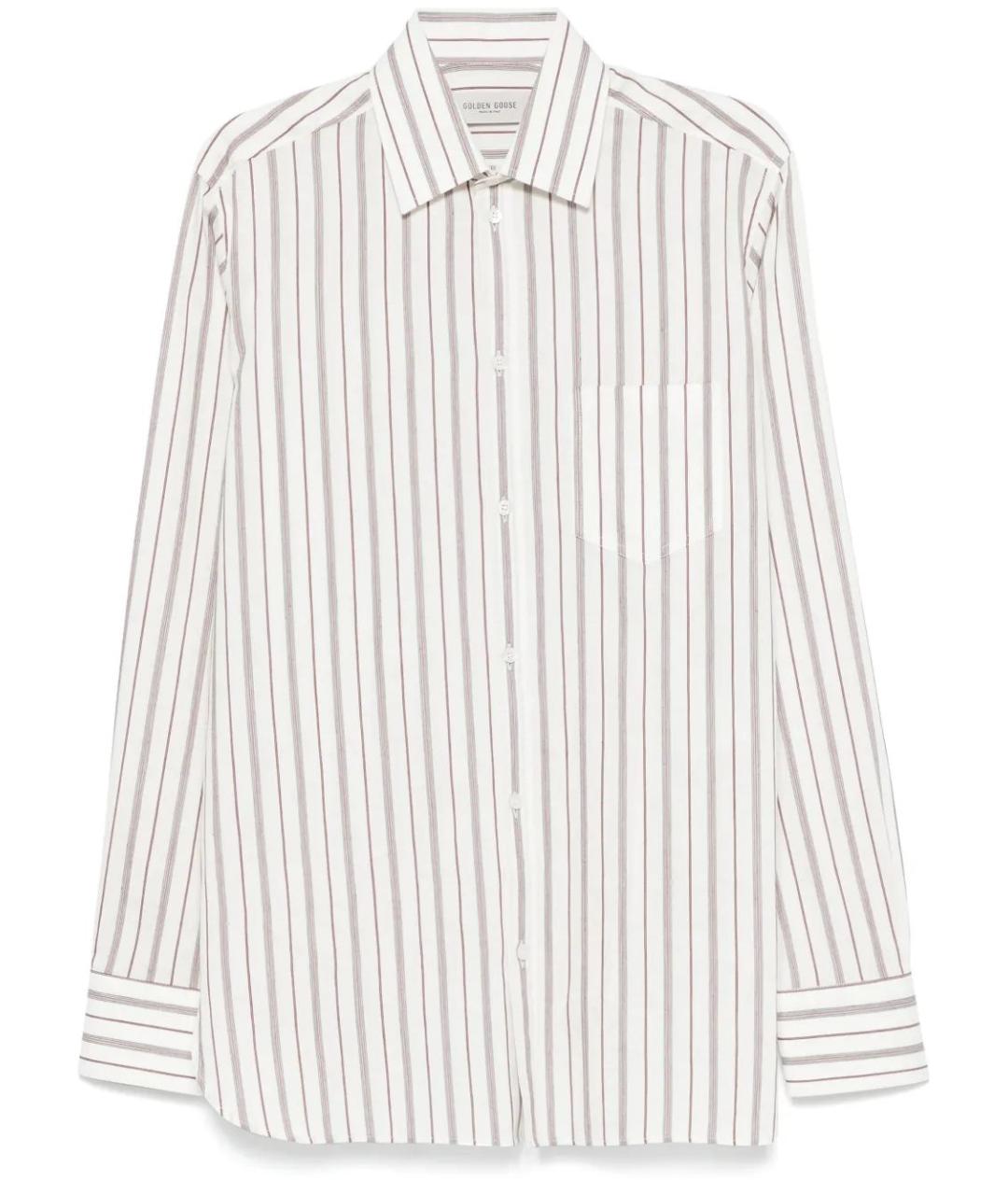 GOLDEN GOOSE DELUXE BRAND Белая хлопковая кэжуал рубашка, фото 1