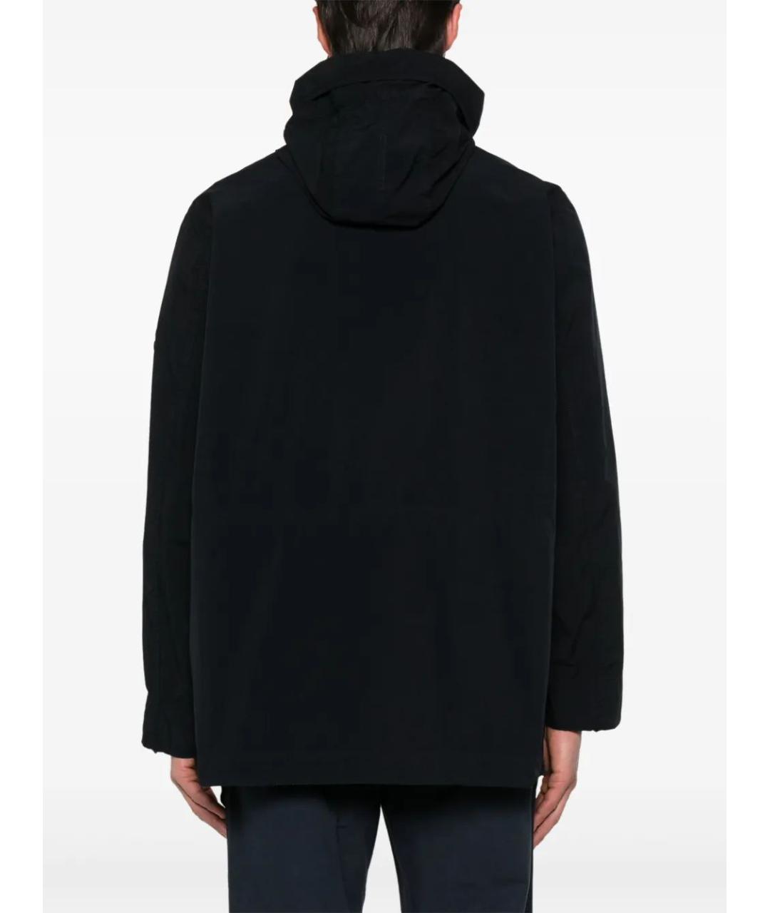 STONE ISLAND Темно-синяя полиэстеровая парка, фото 4