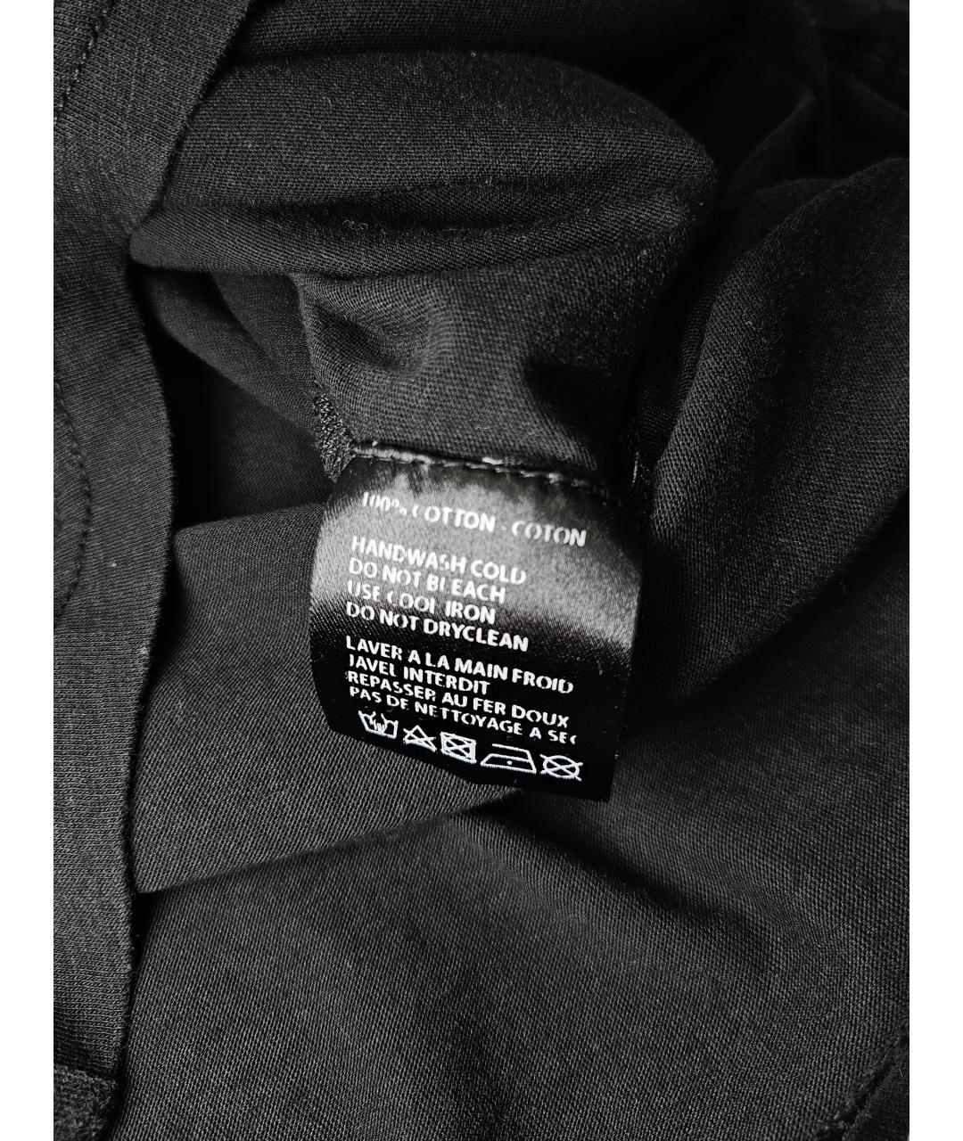 HAIDER ACKERMANN Черная хлопковая футболка, фото 5